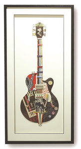 Two's Company TC Guitar Paper Collage Wall Art
