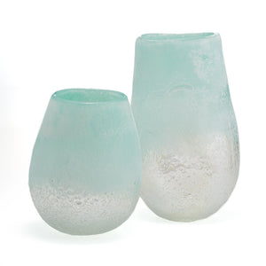 Two's Company TC DLR102-S2 Waterscape Seafoam Vases