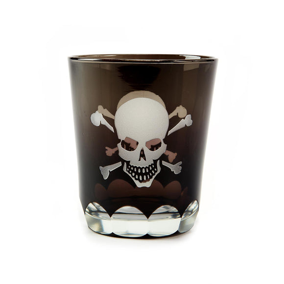 Two's Company TC 3381 Skellington Skull/Crossbones Double Old Fashioned Glass