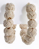 Two's Company TC 100065-20 Knot Hoop Earrings