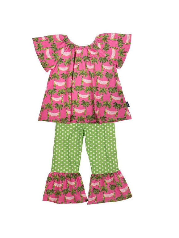 Simply Southern SS PP-0120-TDLR-CHARLESTON-HAMMOCK Toddler Bell Bottom Outfit