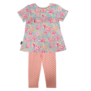 Simply Southern SS PP-0120-TDLR-MALIBU-TROPIC Toddler Malibu Tropic Flowers Outfit