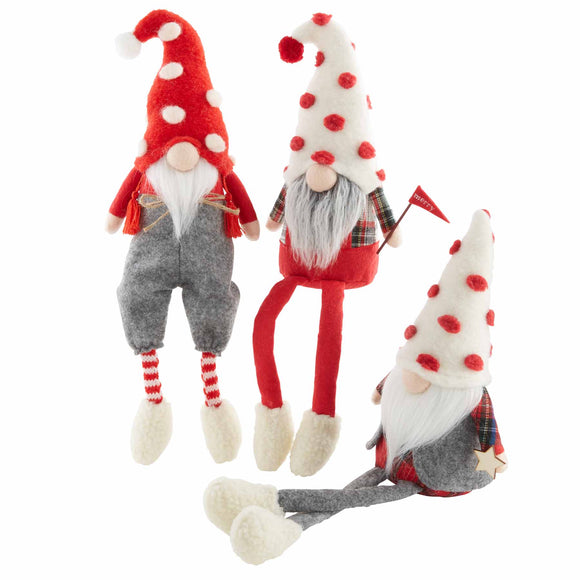 Mud Pie MP 42600576 Christmas Dangle Leg Gnome