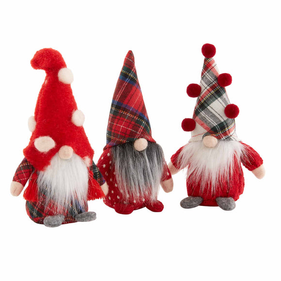 Mud Pie MP 42600574 Small Christmas Gnome Sitters