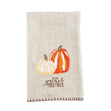 Mud Pie MP 41500083 Embroidered Pumpkin Towels