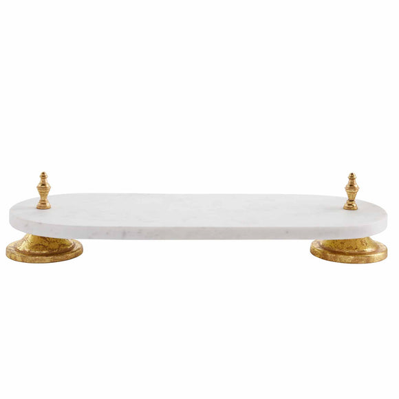 Mud Pie MP 41320012 Pedestal Marble Platter