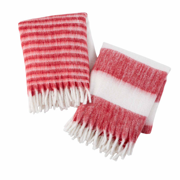 Mud Pie MP 41000058 Red & White Throws