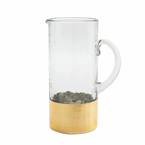Mud Pie MP 45500052 Gold Glass Pitcher