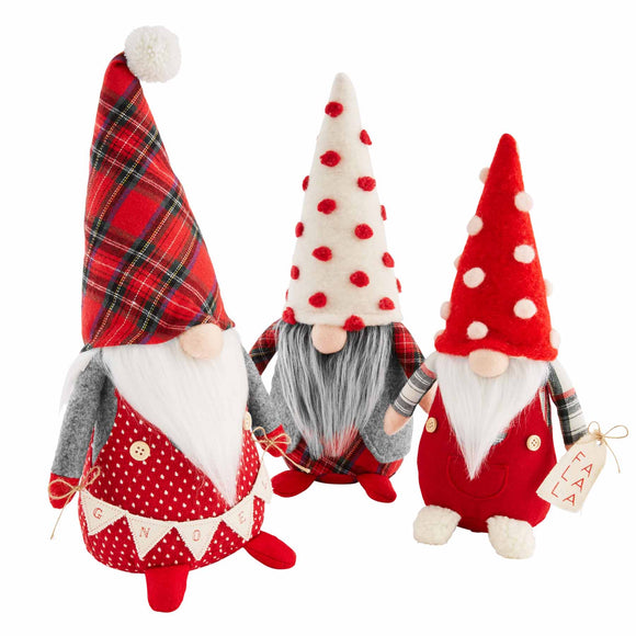 Mud Pie MP 42600578 Christmas Gnome Sitter