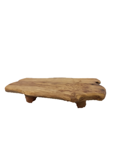 Greener Valley Trading GVT Hand-Crafted Root Wood Live Edge Tray with Feet