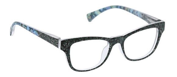 Peepers PS 2718 Orchid Island Blue Light Reading Glasses - Green/Leopard Floral