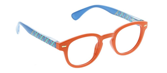 Peepers PS 2720 Tartan Blue Light Reading Glasses - Orange/Plaid
