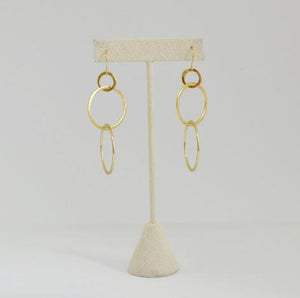 Millie B Designs MBD GTC01 Gold Triple Circle Earrings