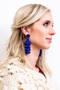 Millie B Designs MBD SOPE01 Sophia Earrings- Navy