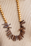 Millie B Designs MBD SPIKEN01 Spike Necklace - Brown