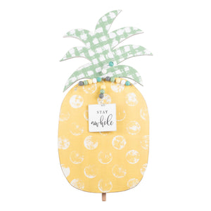Glory Haus GH 33110505 Stay Awhile Pineapple Topper