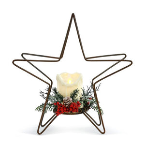 Demdaco 2020200318 Lit Wire Star withe LED Candle Fig
