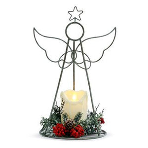 Demdaco 2020200322 Lit Wire Angel withe LED Candle fig
