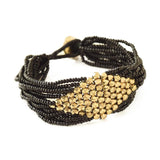 Ink + Alloy IA PRBR0401 Gold Diamond Seed Bead Bracelet