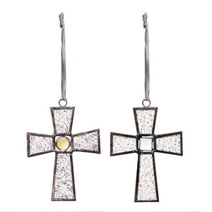 Demdaco 2020200058 Glass Cross Ornaments