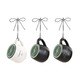 Demdaco 1004100042 Thankful Coffee Pod Mug Ornaments Set of 3