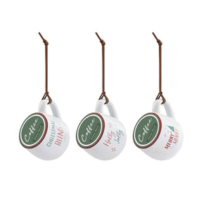 Demdaco 2020200422 Christmas Coffee Pod Mug Ornaments