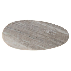 Creative Co-Op CCOP DF3656 Oval Travertine Marble Cheese/Cutting Board