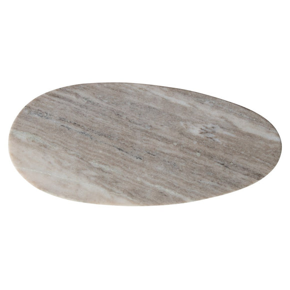 Creative Co-Op CCOP DF3656 Oval Travertine Marble Cheese/Cutting Board