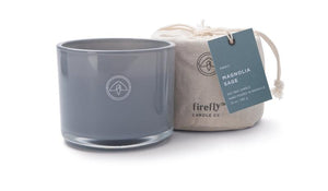 Southern Firefly Candle Co SF WPKC10004 Firefly Kindred 10 oz Milky Grey Glass Candle + Firefly Logo w/Linen Magnolia Sage