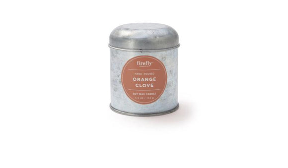 Southern Firefly Candle Co SF WPKC05001 Firefly Kindred 5.5 oz Mini Galvanized Tin Orange Grove