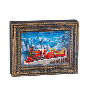 Raz Imports RZ 4016320 10" Santa Express Lighted Water Picture Frame