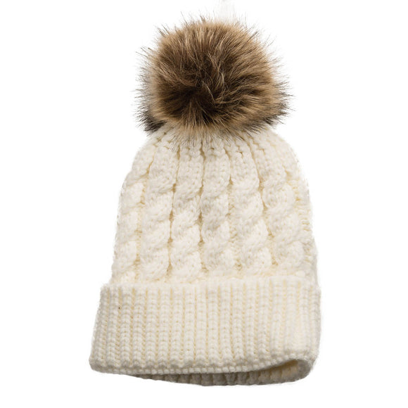 Top It Off TIO Emma Pom-Pom Knitted Hat
