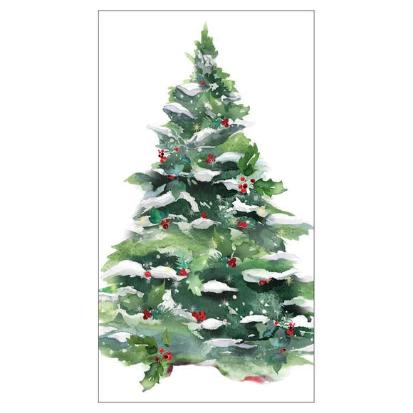 Paperproducts Design PD 3413395 Winter Tree & Wreath Guest Towel