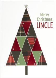 Design Design DD 100-76997 Merry Christmas in Plaid Tree Uncle