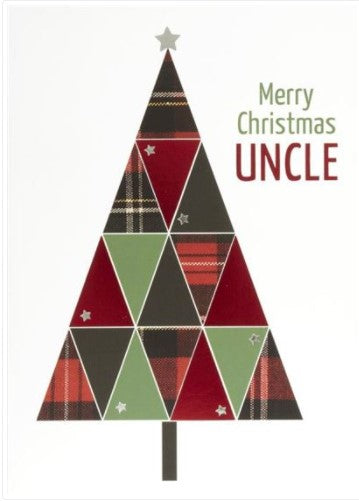 Design Design DD 100-76997 Merry Christmas in Plaid Tree Uncle