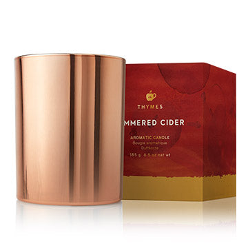 Thymes TY 0531530200 SCI METALLIC POURED CANDLE  - SIMMERING CIDER