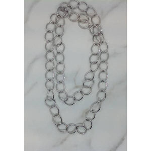 Lula 'n' Lee LL LVN.083-18 36" Silver Plated Chunky Chain Layering Necklace
