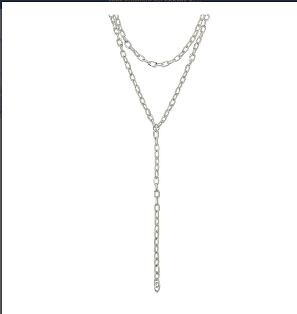 Canvas Jewelry CJ 21055N-SL Pilar Layered Y Necklace