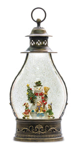 Melrose International MI 80783 Snowman Snow Globe Lantern