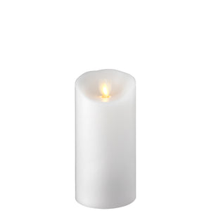 Raz Imports RZ 16168 3"x6" Moving Flame White Pillar Candle