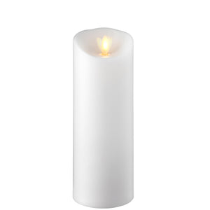 Raz Imports RZ 16216 3"x8" Moving Flame White Pillar Candle