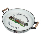 Glory Haus GH 454113403 Auburn Landmark Enamel Tray