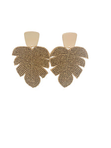 Millie B Designs MBD Palms Away Earring - Matte Gold