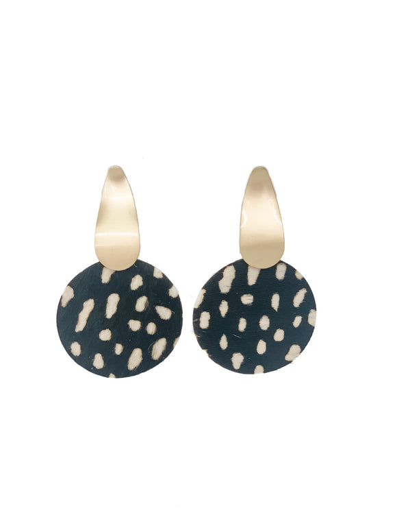 Millie B Designs MBD Eleanor Earrings - Black Cheetah