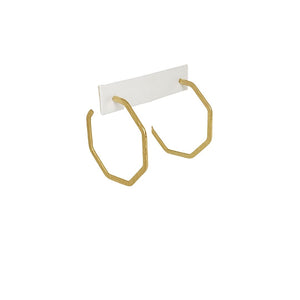 Millie B Designs MBD Gemma Hoop Earrings-Matte Gold