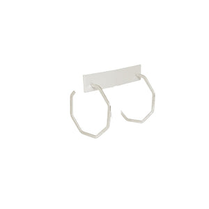 Millie B Designs MBD Gemma Hoop Earrings-Silver