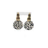 Millie B Designs MBD Eleanor Earrings - White Leopard