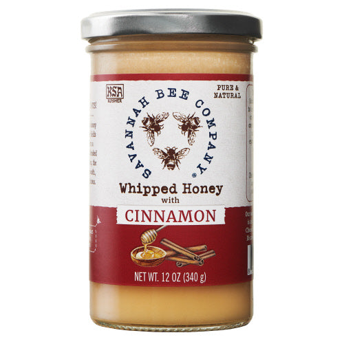 Savannah Bee Company SBC HWCINN Whipped Honey Cinnamon, 12oz