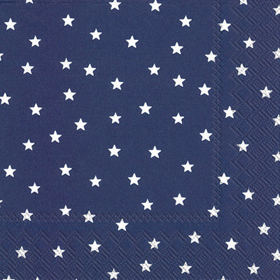 Boston International BI L583244 Little Stars Dark Blue Lunch Napkins