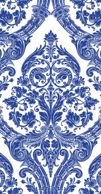 Boston International BI BF02640 Grandeur White/Blue Guest Napkins